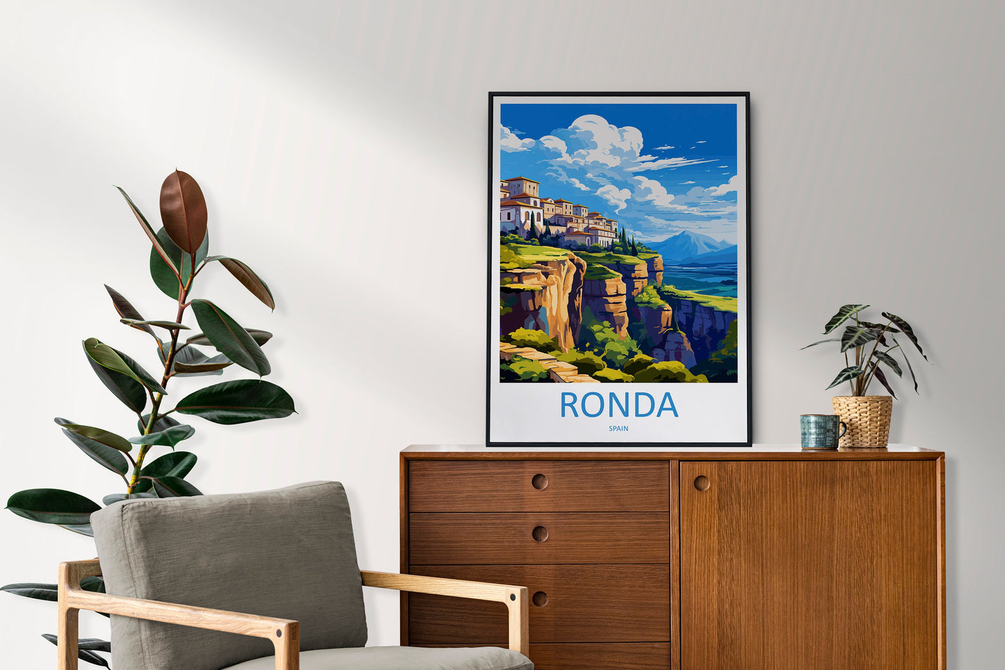 Ronda Travel Print Wall Art Ronda Wall Hanging Home Décor Ronda Gift Art Lovers Spain Art Lover Gift Ronda Print Spain Wall Art