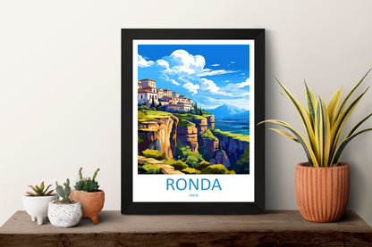 Ronda Travel Print Wall Art Ronda Wall Hanging Home Décor Ronda Gift Art Lovers Spain Art Lover Gift Ronda Print Spain Wall Art