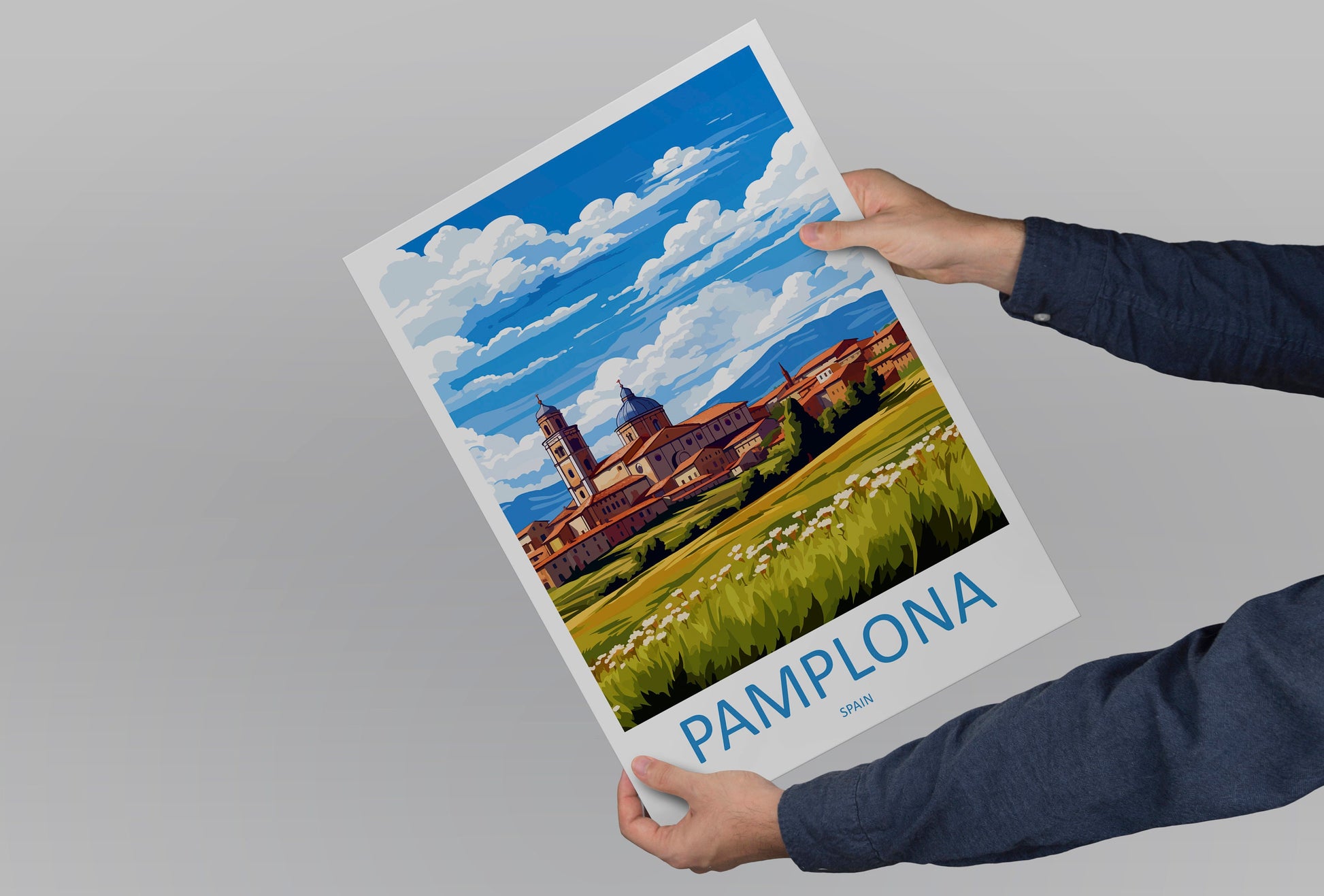 Pamplona Travel Print Wall Art Pamplona Wall Hanging Home Décor Pamplona Gift Art Lovers Spain Art Lover Gift Pamplona Print Spain Wall Art