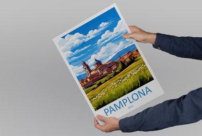 Pamplona Travel Print Wall Art Pamplona Wall Hanging Home Décor Pamplona Gift Art Lovers Spain Art Lover Gift Pamplona Print Spain Wall Art