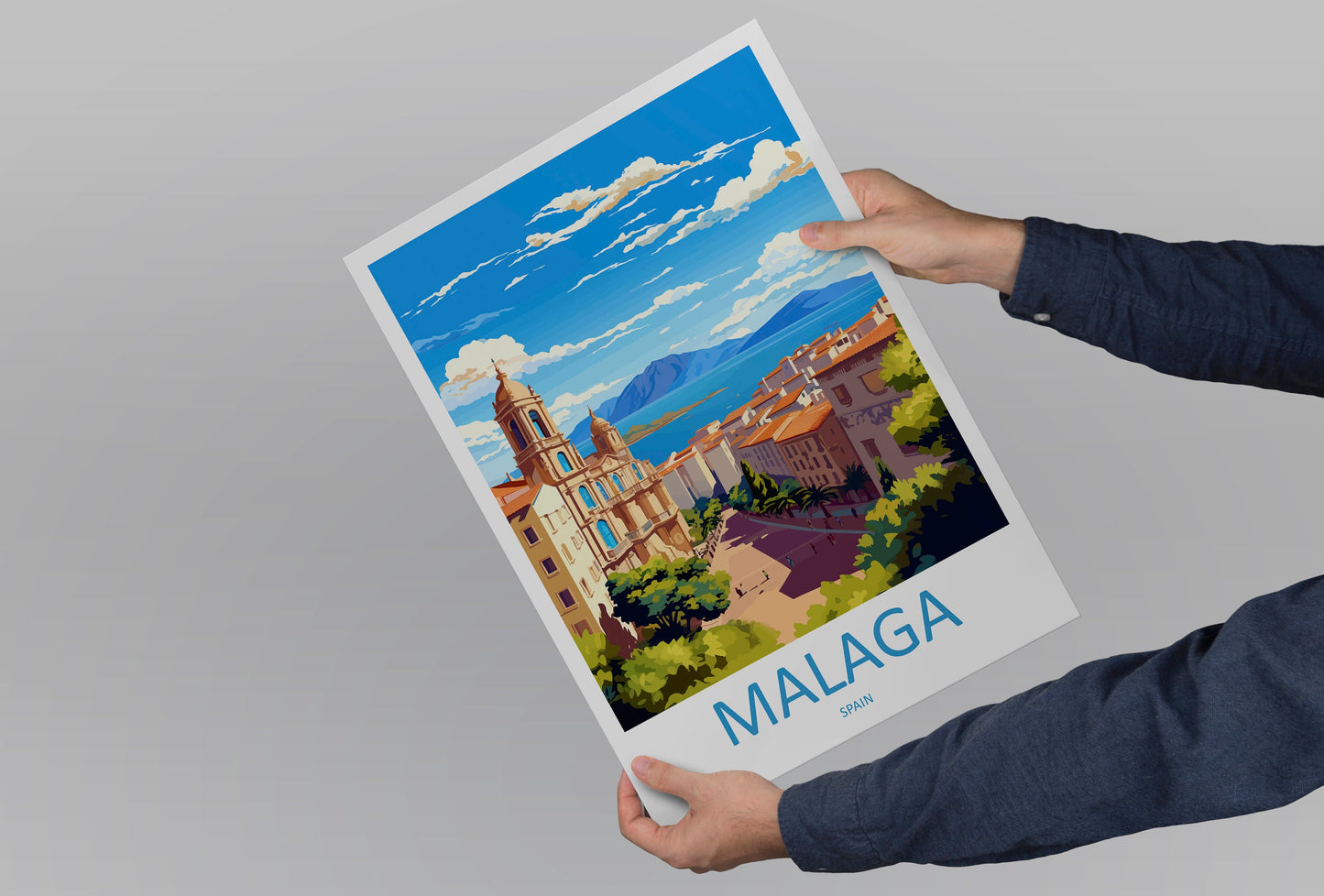 Malaga Travel Print Wall Art Malaga Wall Hanging Home Décor Malaga Gift Art Lovers Spain Art Lover Gift Malaga Wall Décor Malaga Spain Decor