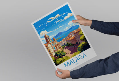 Malaga Travel Print Wall Art Malaga Wall Hanging Home Décor Malaga Gift Art Lovers Spain Art Lover Gift Malaga Wall Décor Malaga Spain Decor
