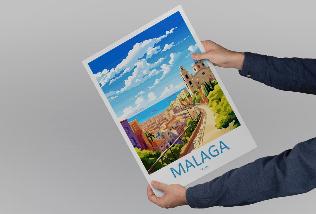Malaga Travel Print Wall Art Malaga Wall Hanging Home Décor Malaga Gift Art Lovers Spain Art Lover Gift Malaga Wall Décor Malaga Spain Decor