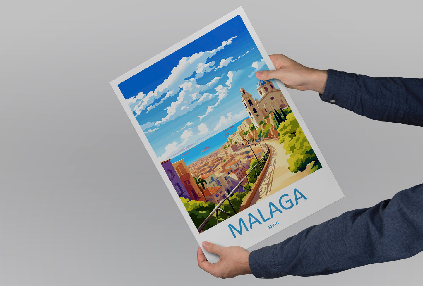 Malaga Travel Print Wall Art Malaga Wall Hanging Home Décor Malaga Gift Art Lovers Spain Art Lover Gift Malaga Wall Décor Malaga Spain Decor