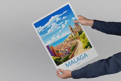 Malaga Travel Print Wall Art Malaga Wall Hanging Home Décor Malaga Gift Art Lovers Spain Art Lover Gift Malaga Wall Décor Malaga Spain Decor