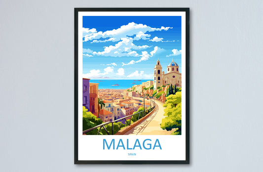 Malaga Travel Print Wall Art Malaga Wall Hanging Home Décor Malaga Gift Art Lovers Spain Art Lover Gift Malaga Wall Décor Malaga Spain Decor