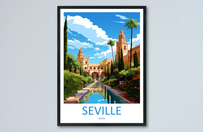Seville Travel Print Wall Art Seville Wall Hanging Home Décor Seville Gift Art Lovers Spain Art Lover Gift Seville Print Spain Wall Art Deco