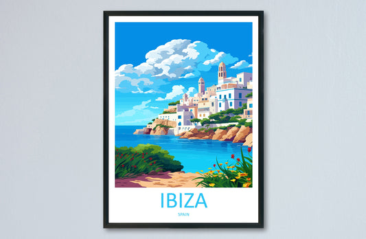 Ibiza Travel Print Wall Art Ibiza Wall Hanging Home Décor Ibiza Gift Art Lovers Spain Art Lover Gift Ibiza Wall Décor Ibiza Spain Print