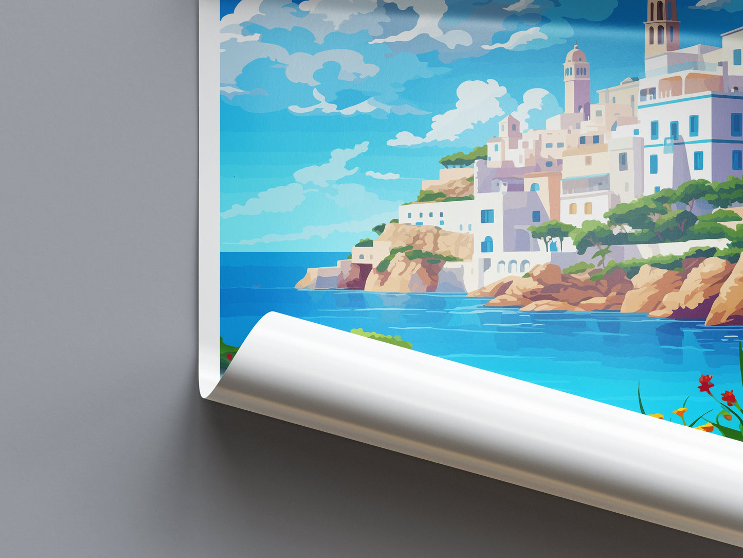Ibiza Travel Print Wall Art Ibiza Wall Hanging Home Décor Ibiza Gift Art Lovers Spain Art Lover Gift Ibiza Wall Décor Ibiza Spain Print