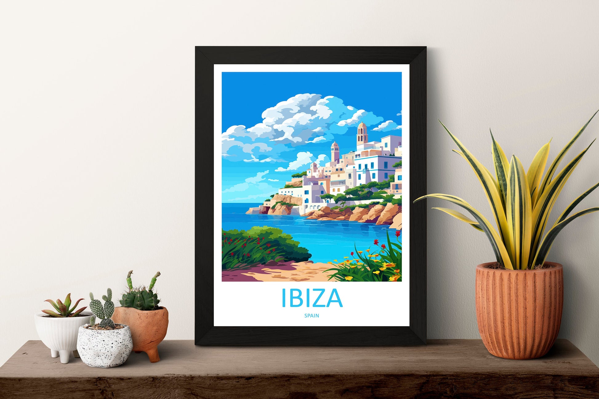 Ibiza Travel Print Wall Art Ibiza Wall Hanging Home Décor Ibiza Gift Art Lovers Spain Art Lover Gift Ibiza Wall Décor Ibiza Spain Print