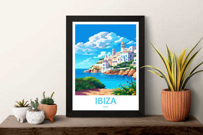 Ibiza Travel Print Wall Art Ibiza Wall Hanging Home Décor Ibiza Gift Art Lovers Spain Art Lover Gift Ibiza Wall Décor Ibiza Spain Print