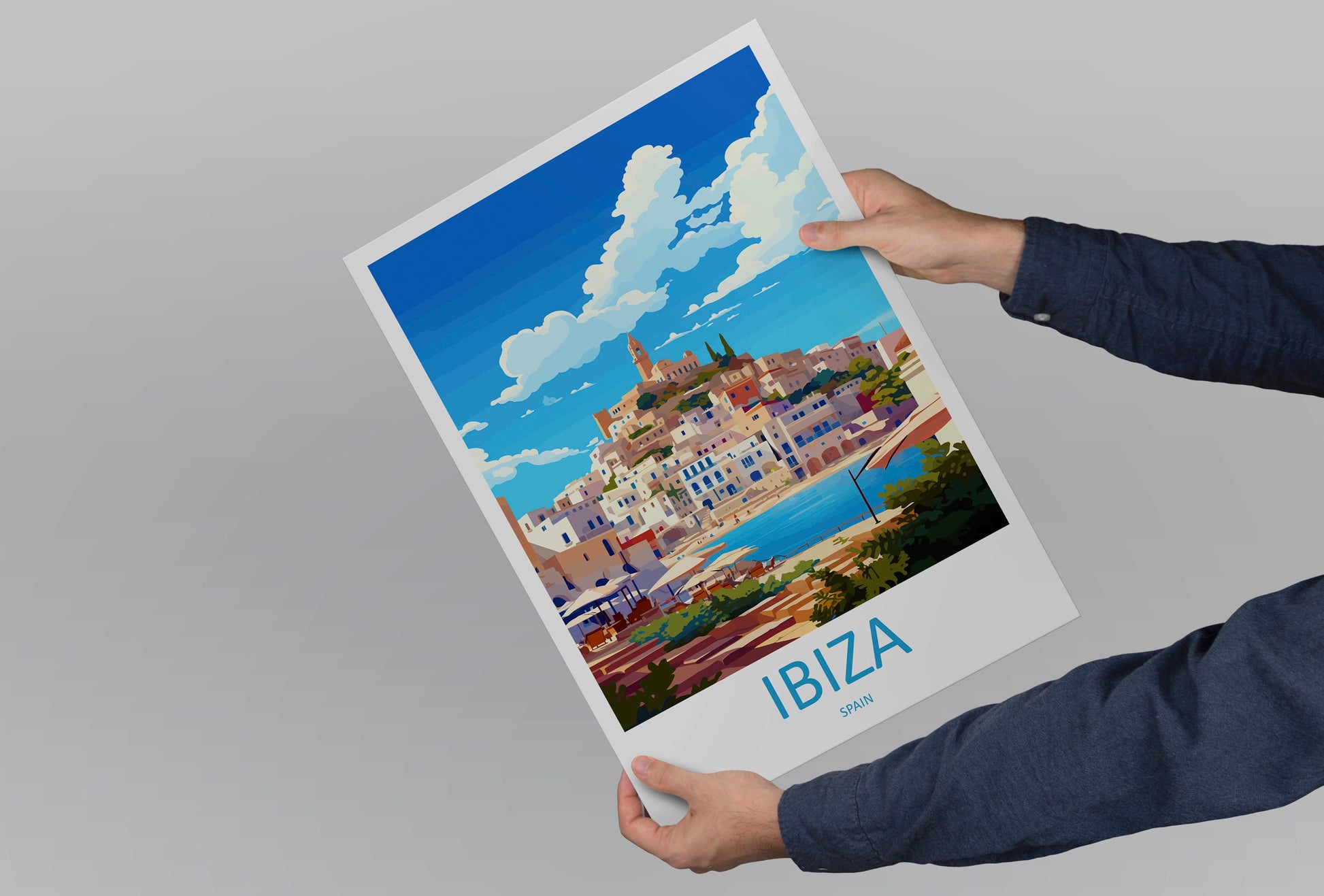 Ibiza Travel Print Wall Art Ibiza Wall Hanging Home Décor Ibiza Gift Art Lovers Spain Art Lover Gift Ibiza Wall Décor Ibiza Spain Print