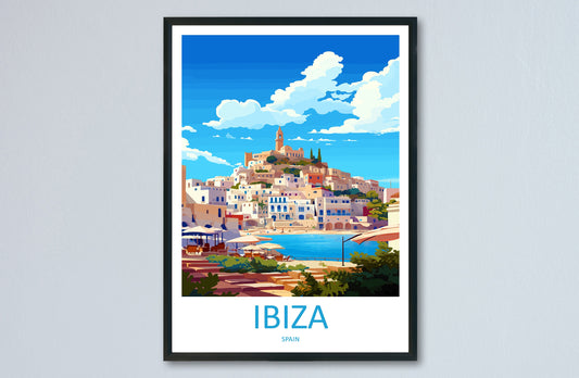 Ibiza Travel Print Wall Art Ibiza Wall Hanging Home Décor Ibiza Gift Art Lovers Spain Art Lover Gift Ibiza Wall Décor Ibiza Spain Print