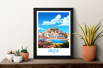 Ibiza Travel Print Wall Art Ibiza Wall Hanging Home Décor Ibiza Gift Art Lovers Spain Art Lover Gift Ibiza Wall Décor Ibiza Spain Print