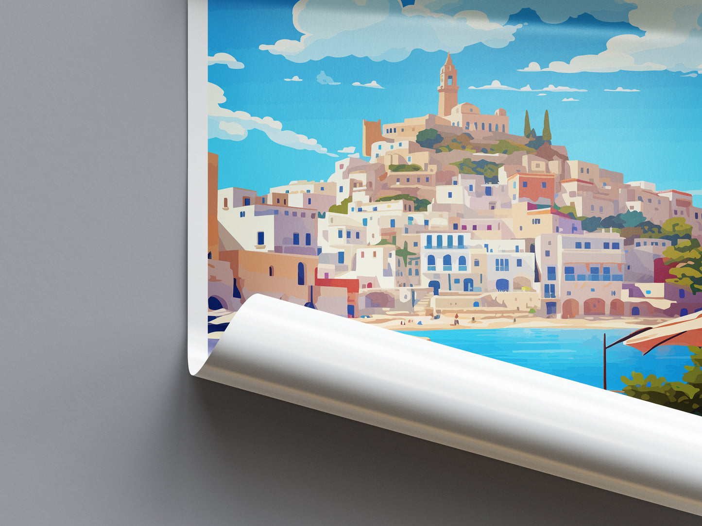 Ibiza Travel Print Wall Art Ibiza Wall Hanging Home Décor Ibiza Gift Art Lovers Spain Art Lover Gift Ibiza Wall Décor Ibiza Spain Print