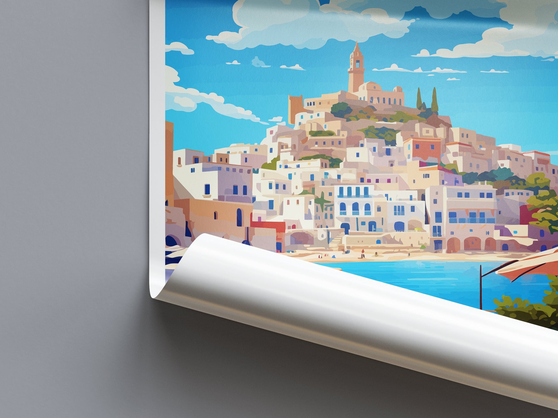 Ibiza Travel Print Wall Art Ibiza Wall Hanging Home Décor Ibiza Gift Art Lovers Spain Art Lover Gift Ibiza Wall Décor Ibiza Spain Print
