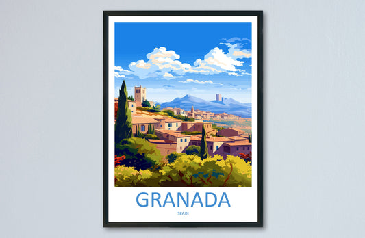 Granada Travel Print Wall Art Granada Wall Hanging Home Décor Granada Gift Art Lovers Spain Art Lover Gift Granada Wall Décor Granada Art