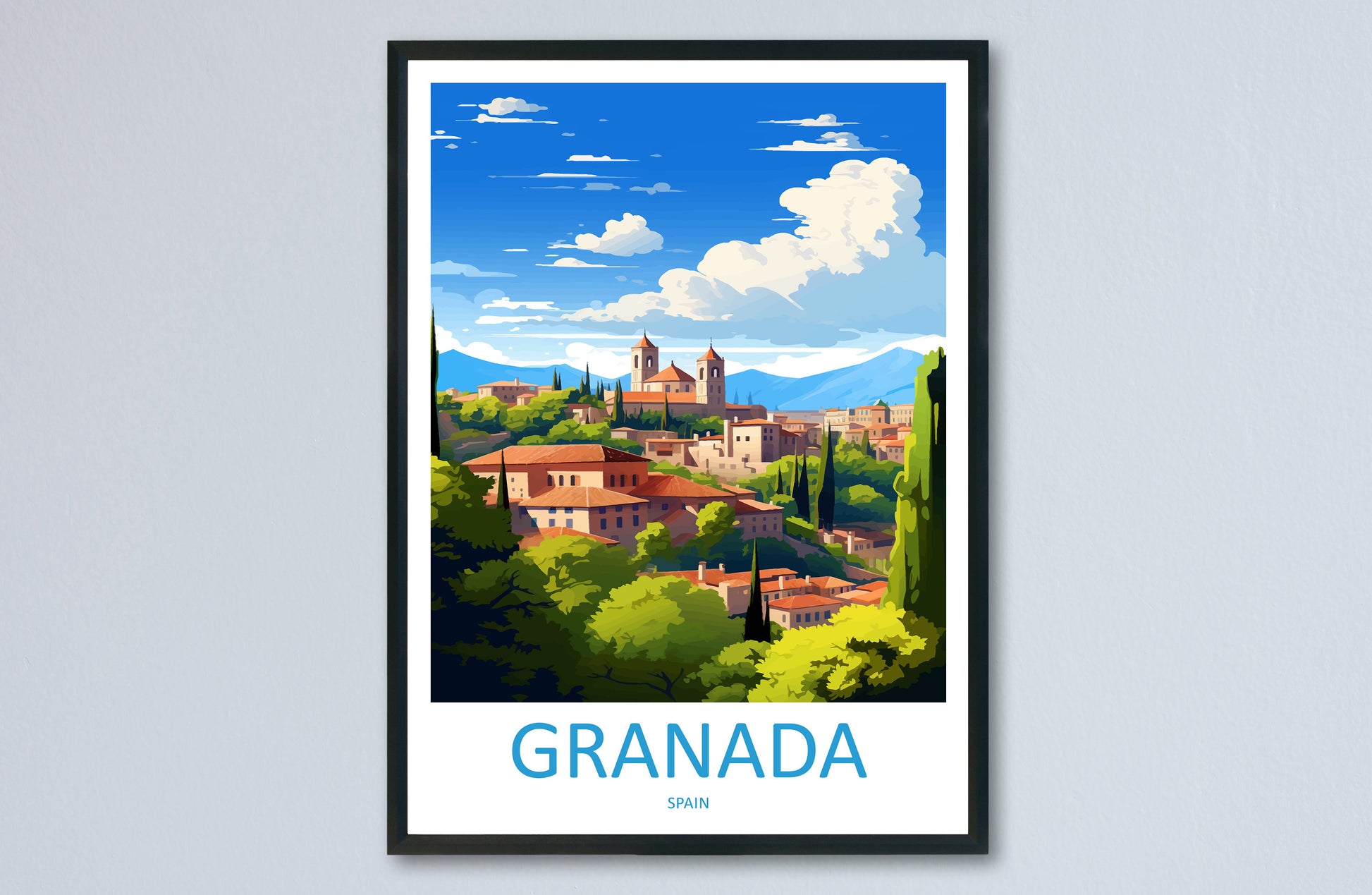 Granada Travel Print Wall Art Granada Wall Hanging Home Décor Granada Gift Art Lovers Spain Art Lover Gift Granada Wall Décor Granada Art