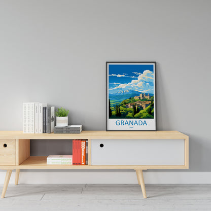 Granada Travel Print Wall Art Granada Wall Hanging Home Décor Granada Gift Art Lovers Spain Art Lover Gift Granada Wall Décor Granada Art