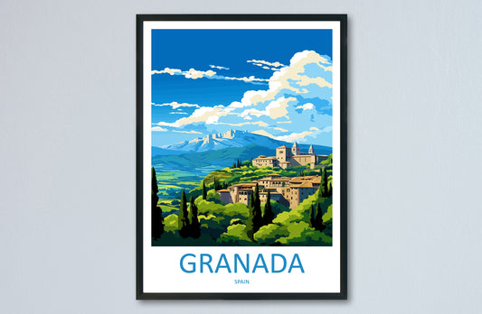 Granada Travel Print Wall Art Granada Wall Hanging Home Décor Granada Gift Art Lovers Spain Art Lover Gift Granada Wall Décor Granada Art