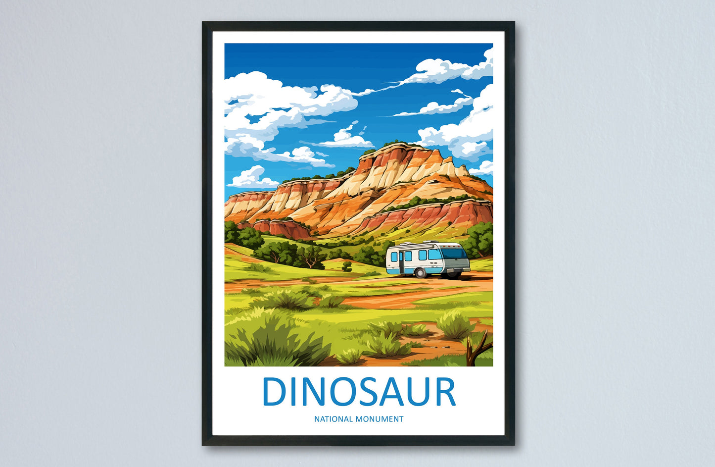 Dinosaur National Monument Travel Print Wall Art Dinosaur Monument Wall Hanging Home Décor Dinosaur Monument Art Lovers Utah Art Lover Gift