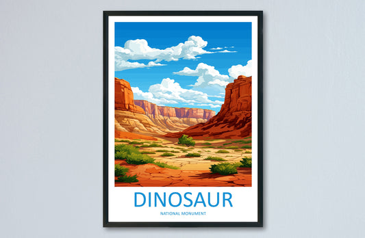 Dinosaur National Monument Travel Print Wall Art Dinosaur Monument Wall Hanging Home Décor Dinosaur Monument Art Lovers Utah Art Lover Gift