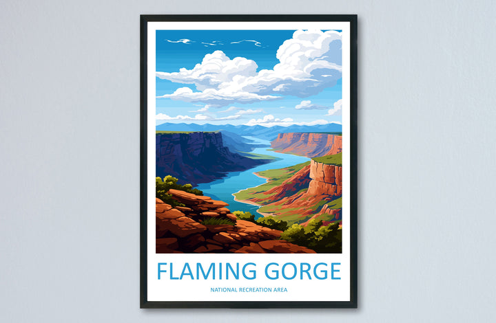 Flaming Gorge Travel Print Wall Art Flaming Gorge Wall Hanging Home Décor Flaming Gorge Art Lovers Utah Art Lover