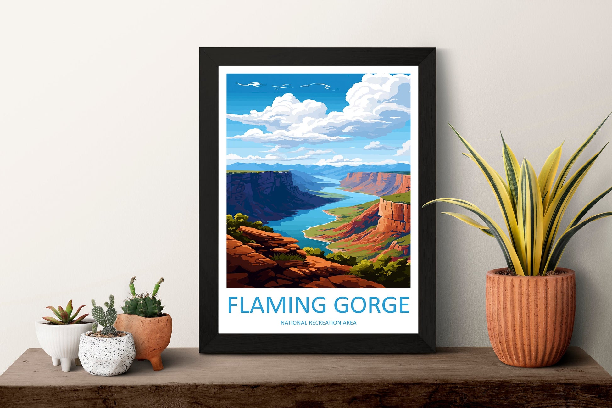 Flaming Gorge Travel Print Wall Art Flaming Gorge Wall Hanging Home Décor Flaming Gorge Art Lovers Utah Art Lover