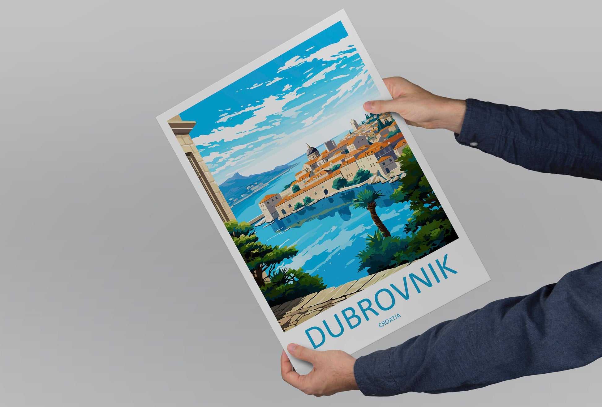 Dubrovnik Print Dubrovnik Home Decor Landscape Art Print Dubrovnik Wall Art for Croatia Enthusiast Gift Wall Hanging Dubrovnik Croatia Print