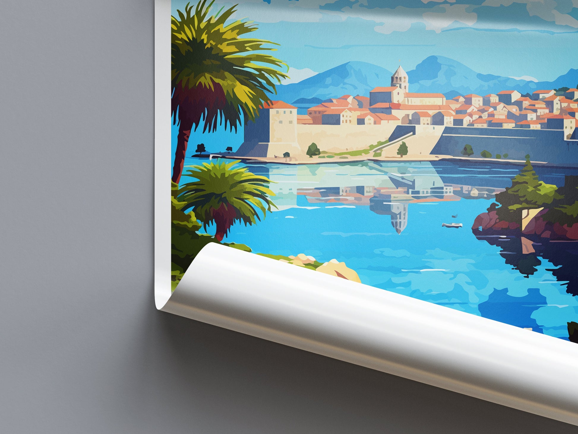 Dubrovnik Print Dubrovnik Home Decor Landscape Art Print Dubrovnik Wall Art for Croatia Enthusiast Gift Wall Hanging Dubrovnik Croatia Print