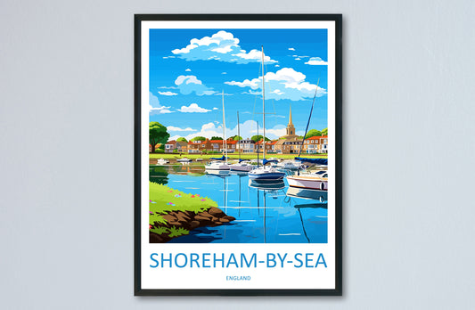 Shoreham-On-Sea Travel Print Wall Art Shoreham-On-Sea Wall Hanging Home Décor Shoreham-On-Sea Gift Art Lovers England Art Lover Gift Print