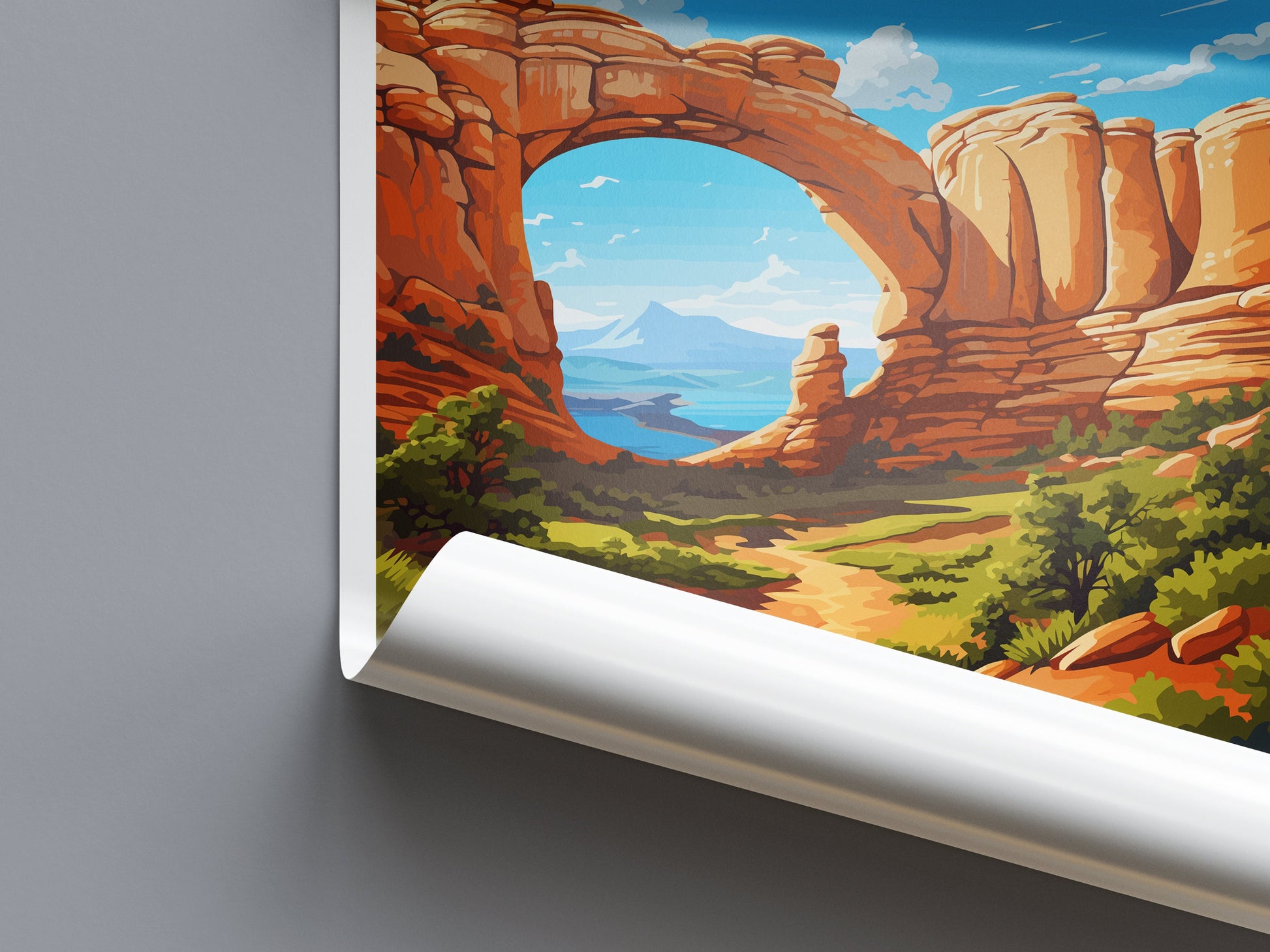 Natural Bridge Travel Print Wall Art Natural Bridge Wall Hanging Home Décor Natural Bridge Art Lovers Utah Art Lover