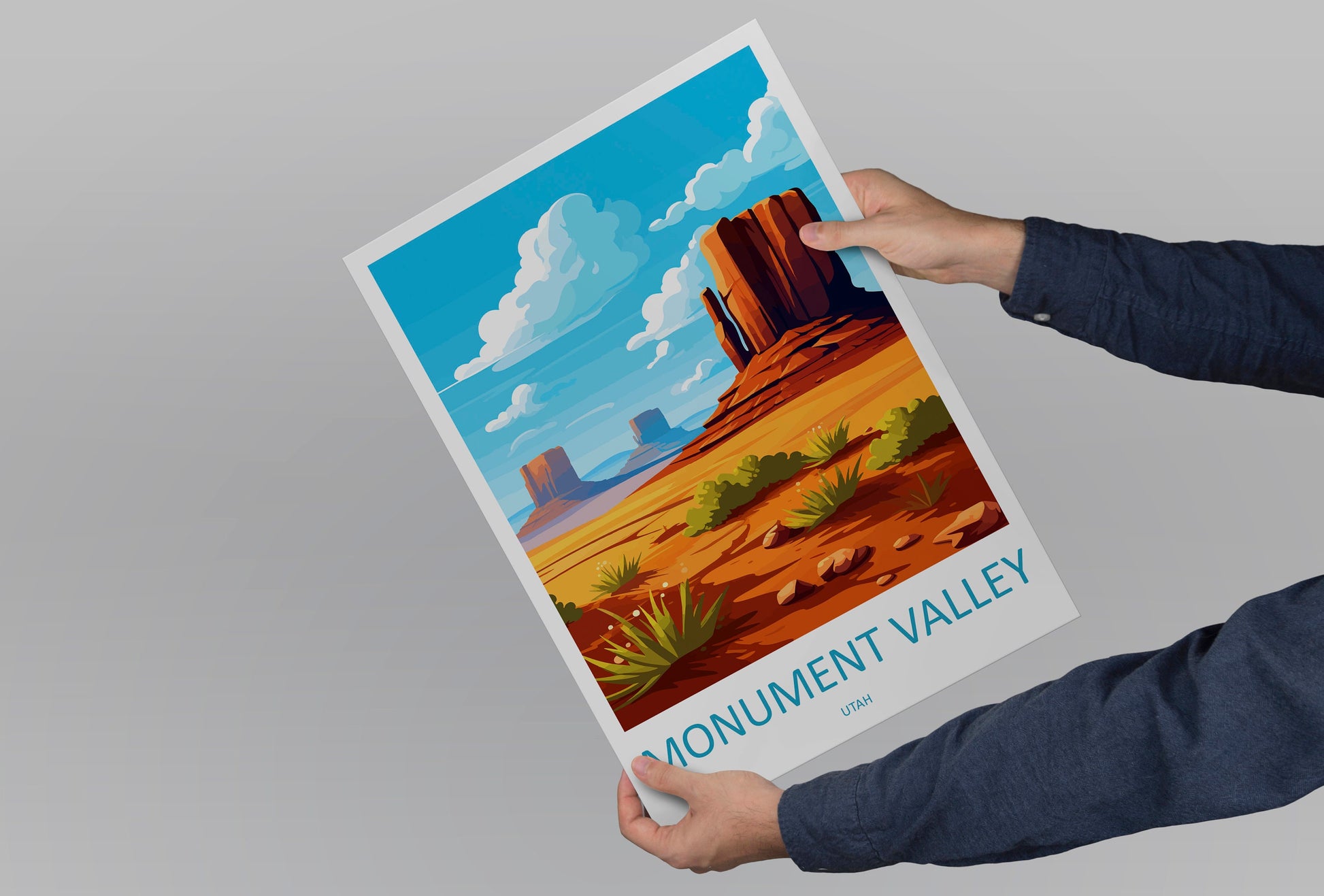 Monument Valley Travel Print Wall Art Monument Valley Wall Hanging Home Decor Arizona Art Gift Monument Valley Lovers Arizona Desert Art