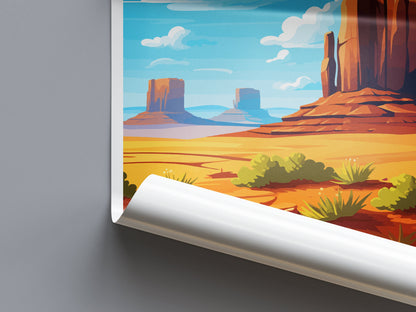 Monument Valley Travel Print Wall Art Monument Valley Wall Hanging Home Decor Arizona Art Gift Monument Valley Lovers Arizona Desert Art