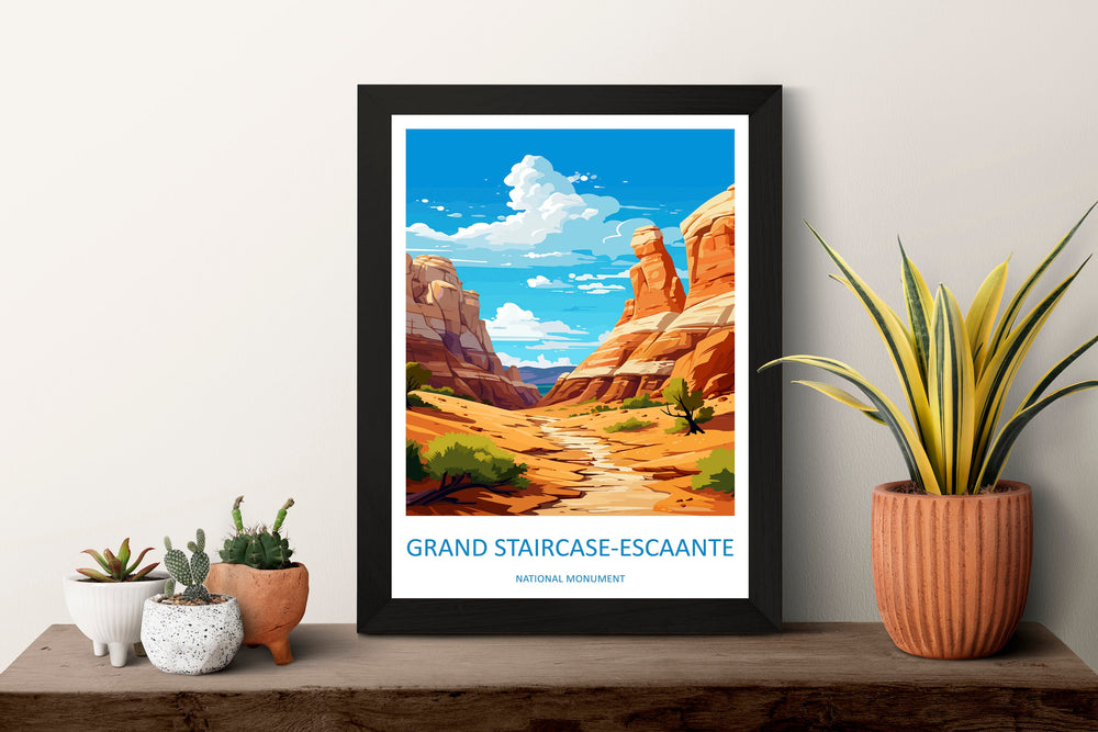 Grand Staircase Travel Print Wall Art Grand Staircase Wall Hanging Home Decor Utah Art Gift Grand Staircase Lovers Desert Art