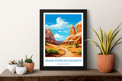 Grand Staircase Travel Print Wall Art Grand Staircase Wall Hanging Home Decor Utah Art Gift Grand Staircase Lovers Desert Art