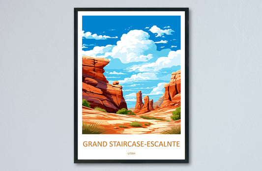 Grand Staircase Travel Print Wall Art Grand Staircase Wall Hanging Home Decor Utah Art Gift Grand Staircase Lovers Desert Art