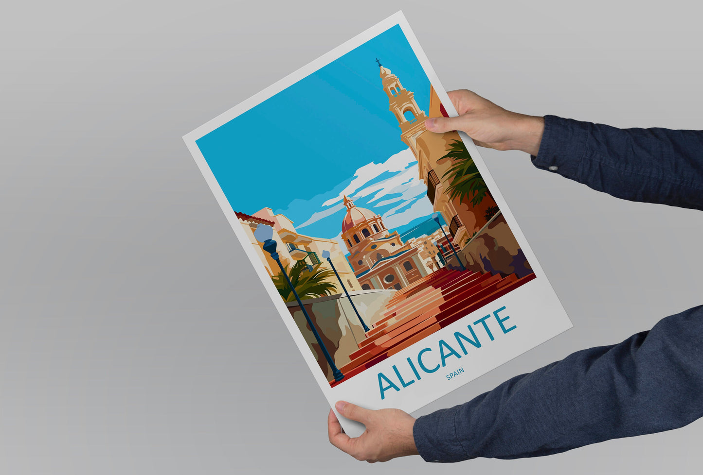 Alicante Travel Print Wall Art Alicante Wall Hanging Home Décor Alicante Gift Art Lovers Spain Art Gift Alicante Travel Poster art