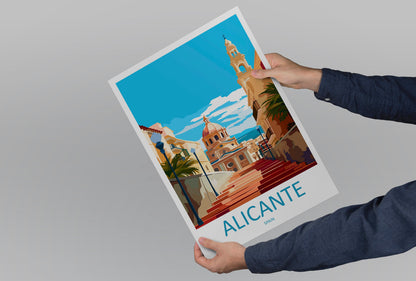 Alicante Travel Print Wall Art Alicante Wall Hanging Home Décor Alicante Gift Art Lovers Spain Art Gift Alicante Travel Poster art