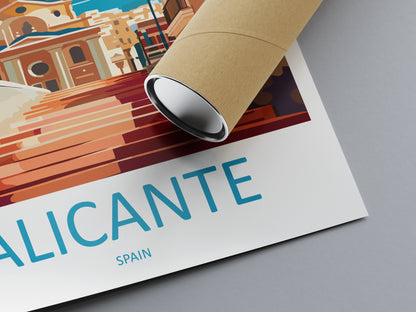 Alicante Travel Print Wall Art Alicante Wall Hanging Home Décor Alicante Gift Art Lovers Spain Art Gift Alicante Travel Poster art