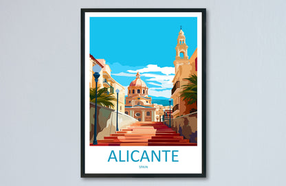 Alicante Travel Print Wall Art Alicante Wall Hanging Home Décor Alicante Gift Art Lovers Spain Art Gift Alicante Travel Poster art