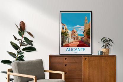 Alicante Travel Print Wall Art Alicante Wall Hanging Home Décor Alicante Gift Art Lovers Spain Art Gift Alicante Travel Poster art