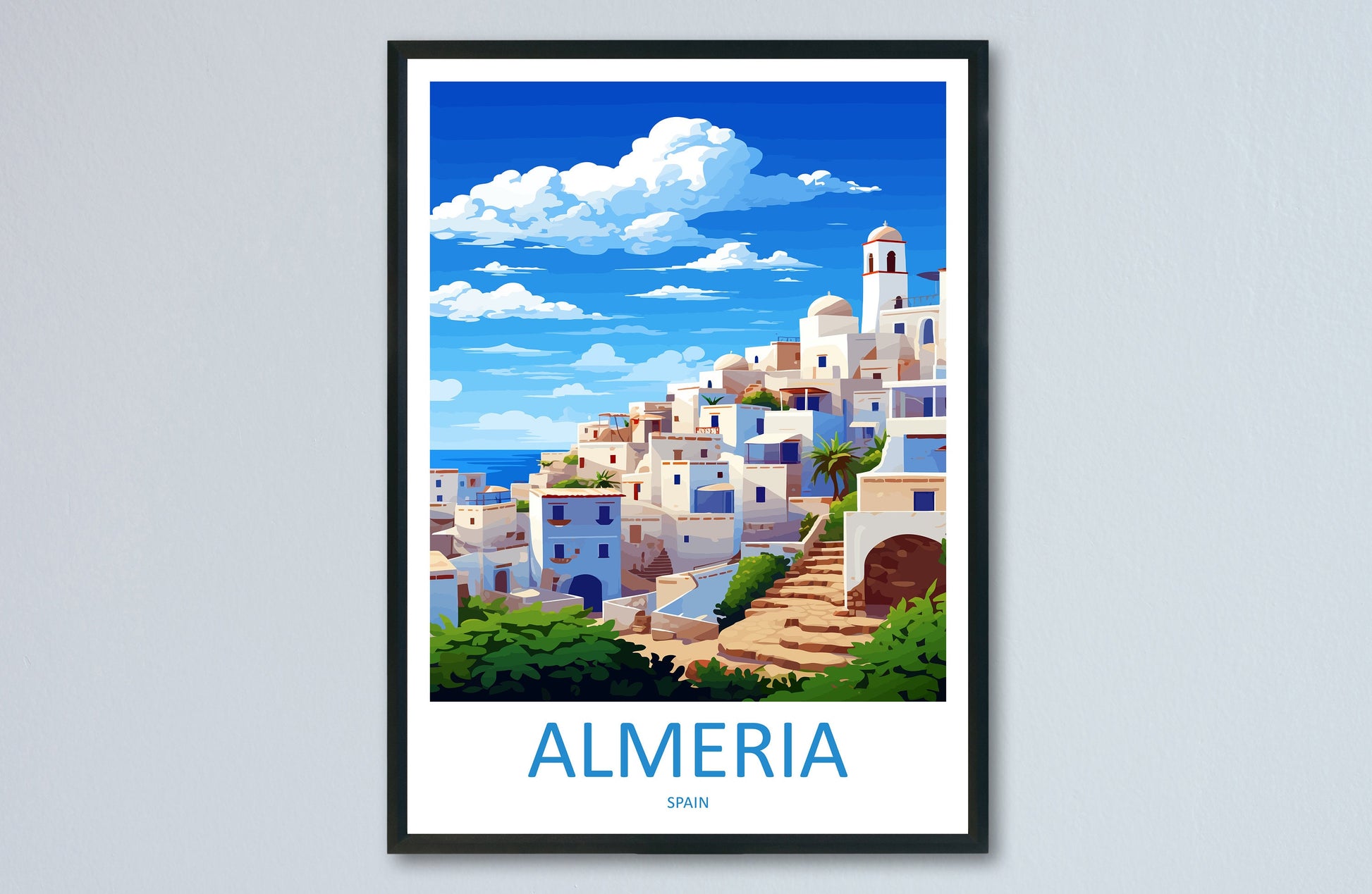 Almeria Travel Print Wall Art Almeria Wall Hanging Home Décor Almeria Gift Art Lovers Spain Art Lover Gift Almeria Wall Décor Almeria Spain