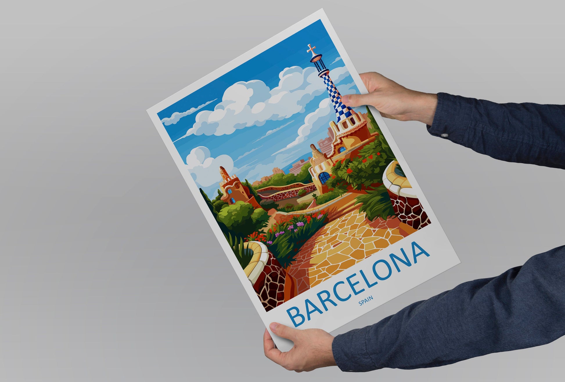Barcelona Travel Print Wall Art Barcelona Wall Hanging Home Décor Barcelona Gift Art Lovers Spain Art Lover Gift Barcelona Print Spain Art