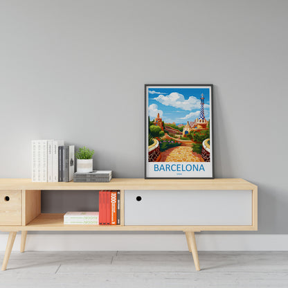 Barcelona Travel Print Wall Art Barcelona Wall Hanging Home Décor Barcelona Gift Art Lovers Spain Art Lover Gift Barcelona Print Spain Art