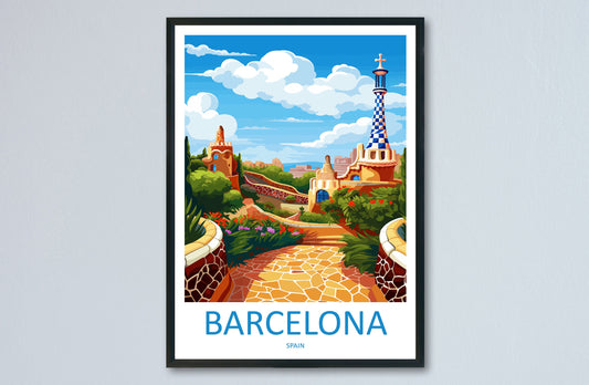 Barcelona Travel Print Wall Art Barcelona Wall Hanging Home Décor Barcelona Gift Art Lovers Spain Art Lover Gift Barcelona Print Spain Art