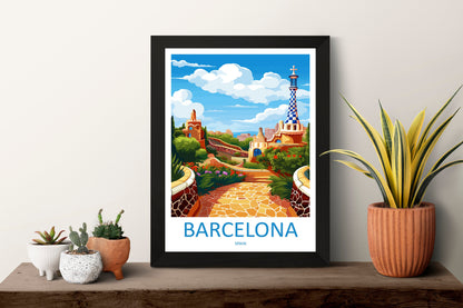 Barcelona Travel Print Wall Art Barcelona Wall Hanging Home Décor Barcelona Gift Art Lovers Spain Art Lover Gift Barcelona Print Spain Art