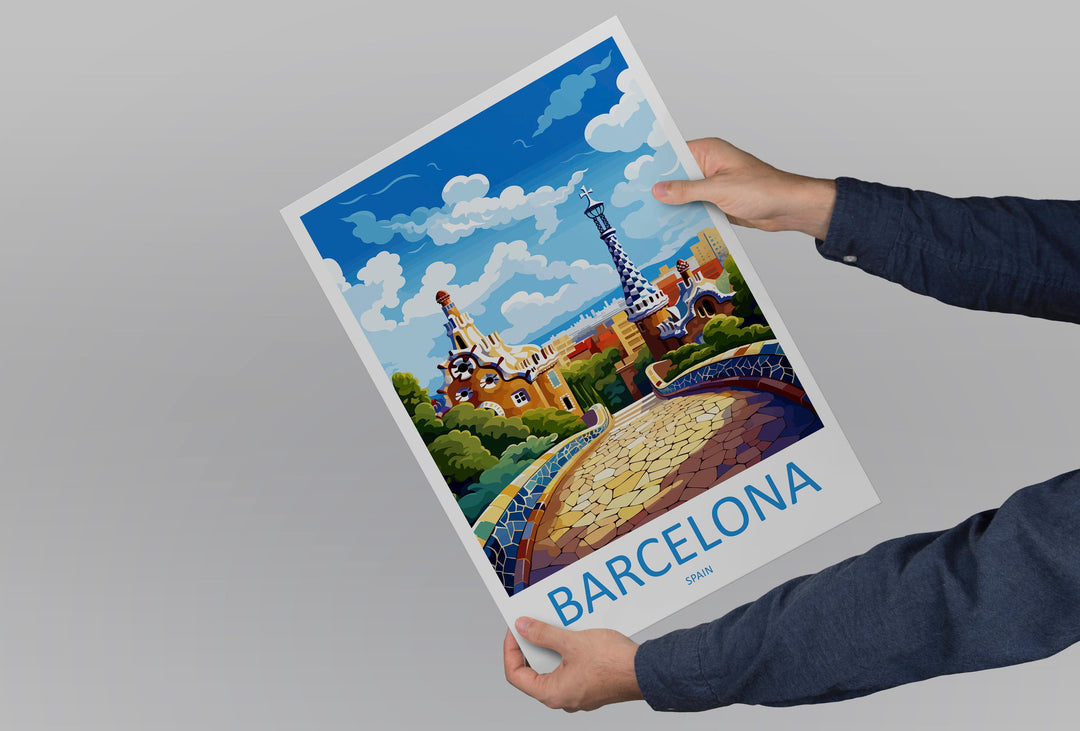 Barcelona Travel Print Wall Art Barcelona Wall Hanging Home Décor Barcelona Gift Art Lovers Spain Art Lover Gift Barcelona Print Spain Art