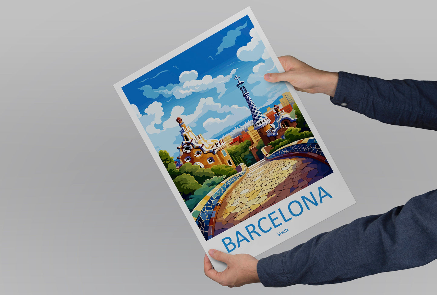 Barcelona Travel Print Wall Art Barcelona Wall Hanging Home Décor Barcelona Gift Art Lovers Spain Art Lover Gift Barcelona Print Spain Art