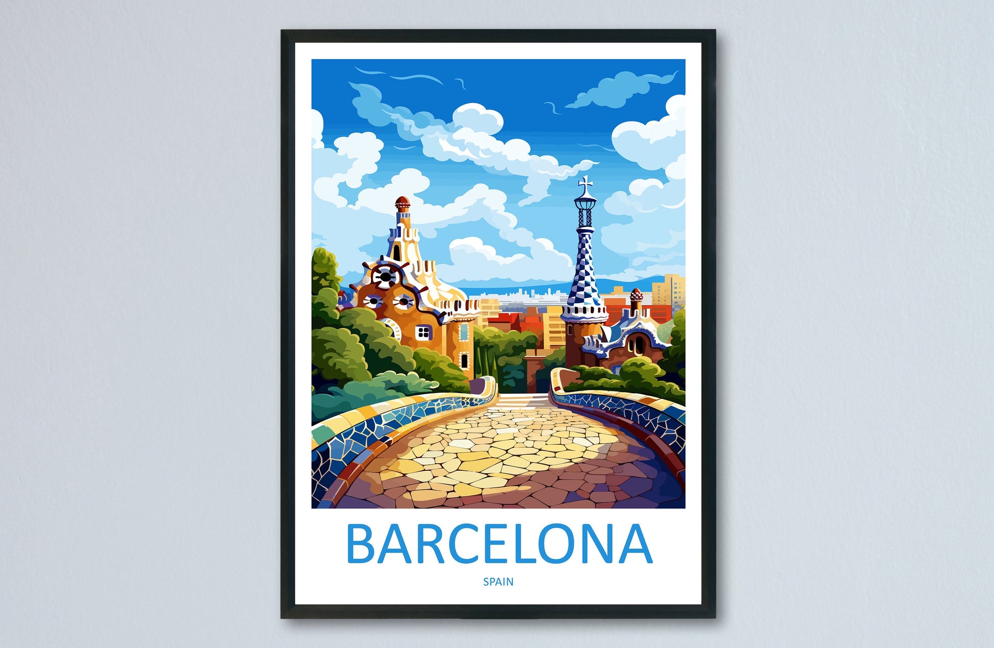 Barcelona Travel Print Wall Art Barcelona Wall Hanging Home Décor Barcelona Gift Art Lovers Spain Art Lover Gift Barcelona Print Spain Art